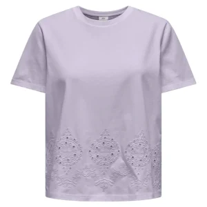 Jdycif Ss Broderie Anglaise Top - Lila