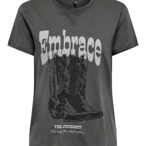 Onllucy Life Reg S/s Top Jrs Noos - Steel