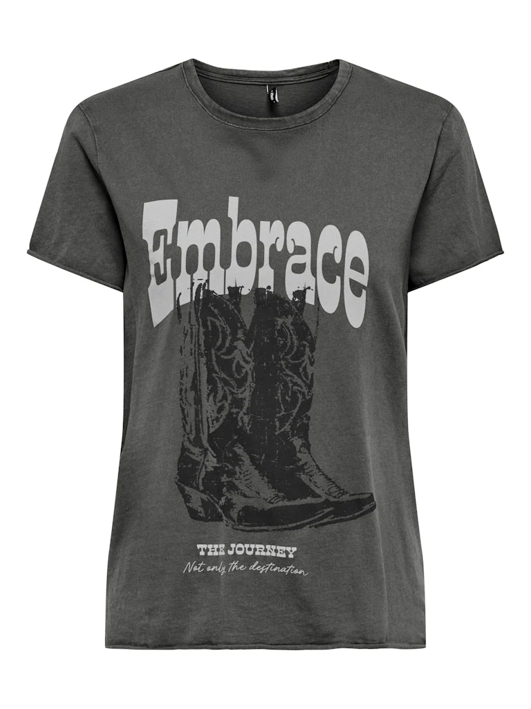 Onllucy Life Reg S/s Top Jrs Noos - Steel - Afbeelding 2