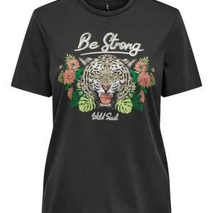 Onlmolly Reg S/s Top Box Cs Jrs - Antraciet