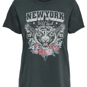 Onlmolly Reg S/s Top Box Cs Jrs - Antraciet