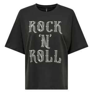 Onldolly S/s Studs Top Box Jrs - Antraciet