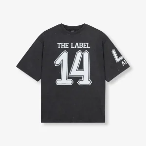 Ladies Knitted Sporty Studs T-shirt - Antraciet