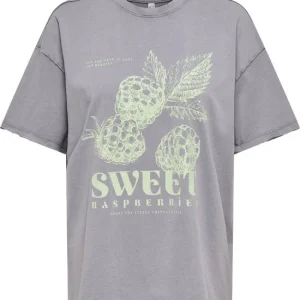 Onlkinna Life S/s Oversize Top Box Jrs - Grijs