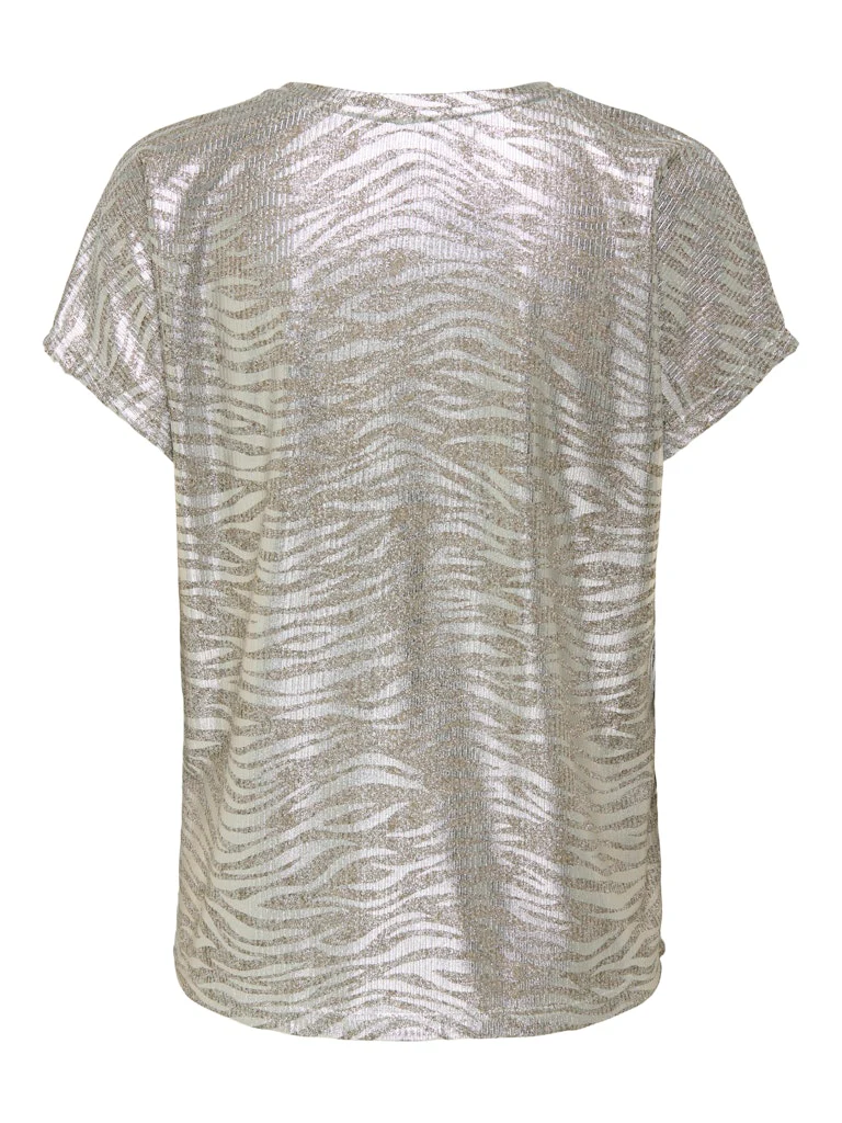 Onlmirinda S/s V-neck Top Pri Jrs - Zilverkleurig - Afbeelding 3