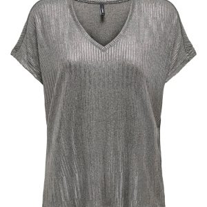 Onlmirinda S/s V-neck Top Pri Jrs - Zilverkleurig