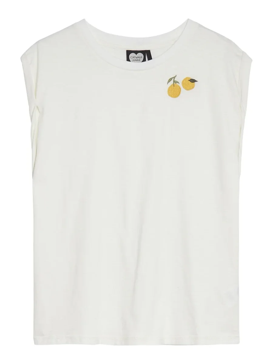 Onlea S/s Top O-neck Jrs Noos - Off-white - Afbeelding 2