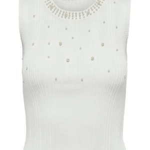 Onlmeg Sl Pearl O-neck - Off-white