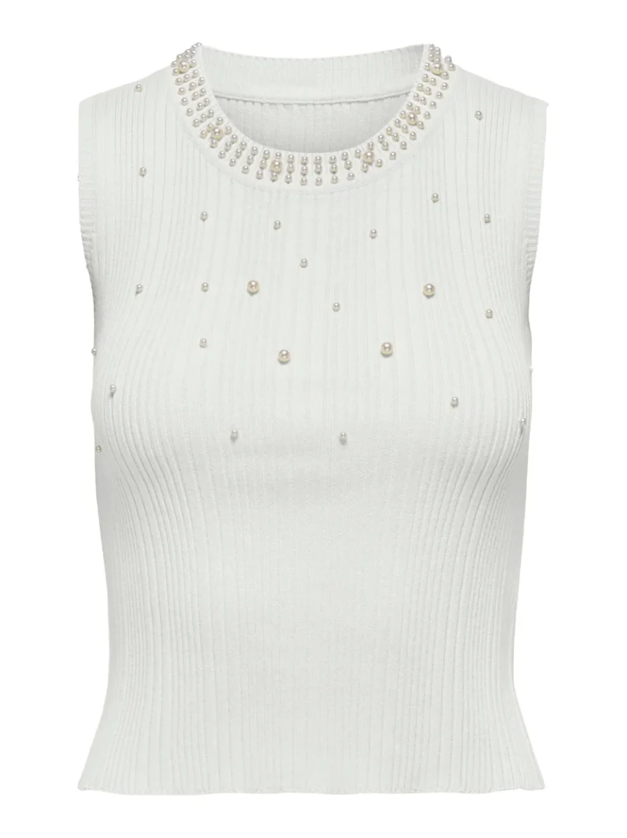 Onlmeg Sl Pearl O-neck - Off-white - Afbeelding 2