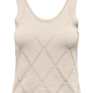 Jdythea Life Diamond S/l Tank Top K - Beige