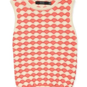 Vmcarry Sl O-neck Top Ga - Ecru Dessin