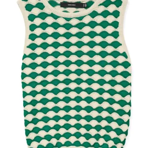 Vmcarry Sl O-neck Top Ga - Ecru Dessin