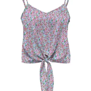 Onlnova Life Knot Singlet Aop Ptm - Blauw Dessin