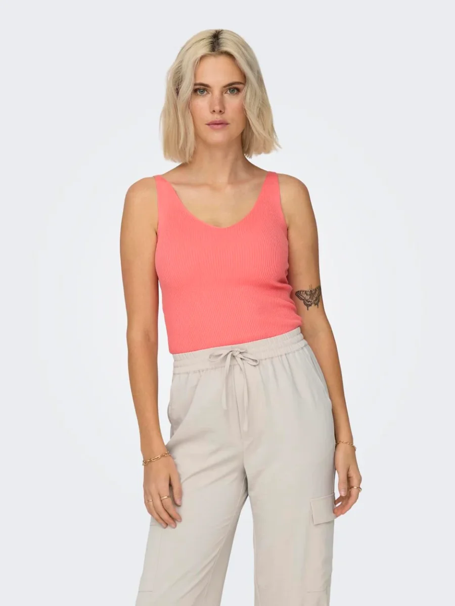 Jdynanna S/l Top Knt Noos - Neon Roze - Afbeelding 6