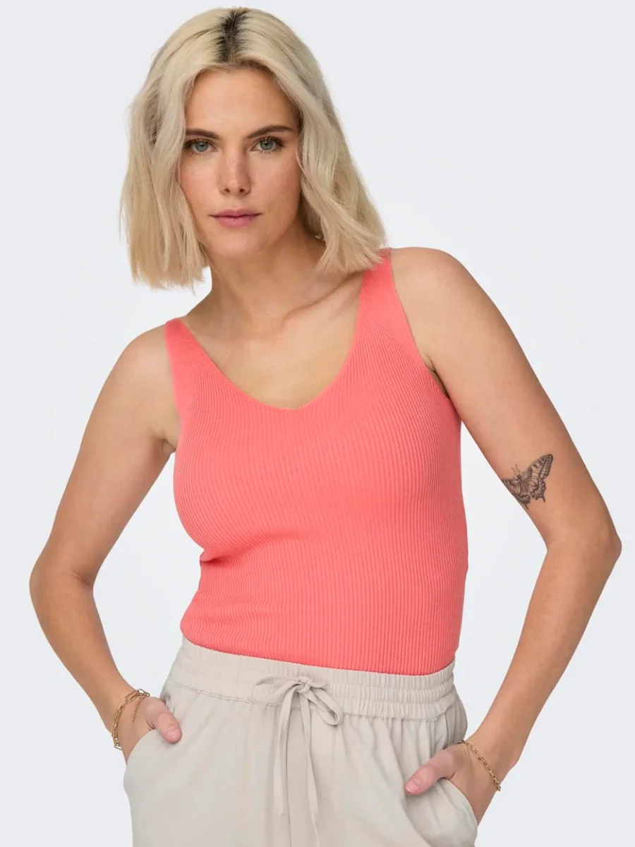 Jdynanna S/l Top Knt Noos - Neon Roze - Afbeelding 7