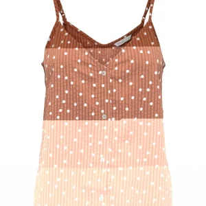 Onlemily Button Singlet Ptm - Bruin Dessin