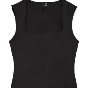Vmmillion Sl Square Neck Top Jrs Noos - Zwart
