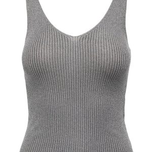 Jdybodilla Lurex S/l Top Knt - Zilverkleurig