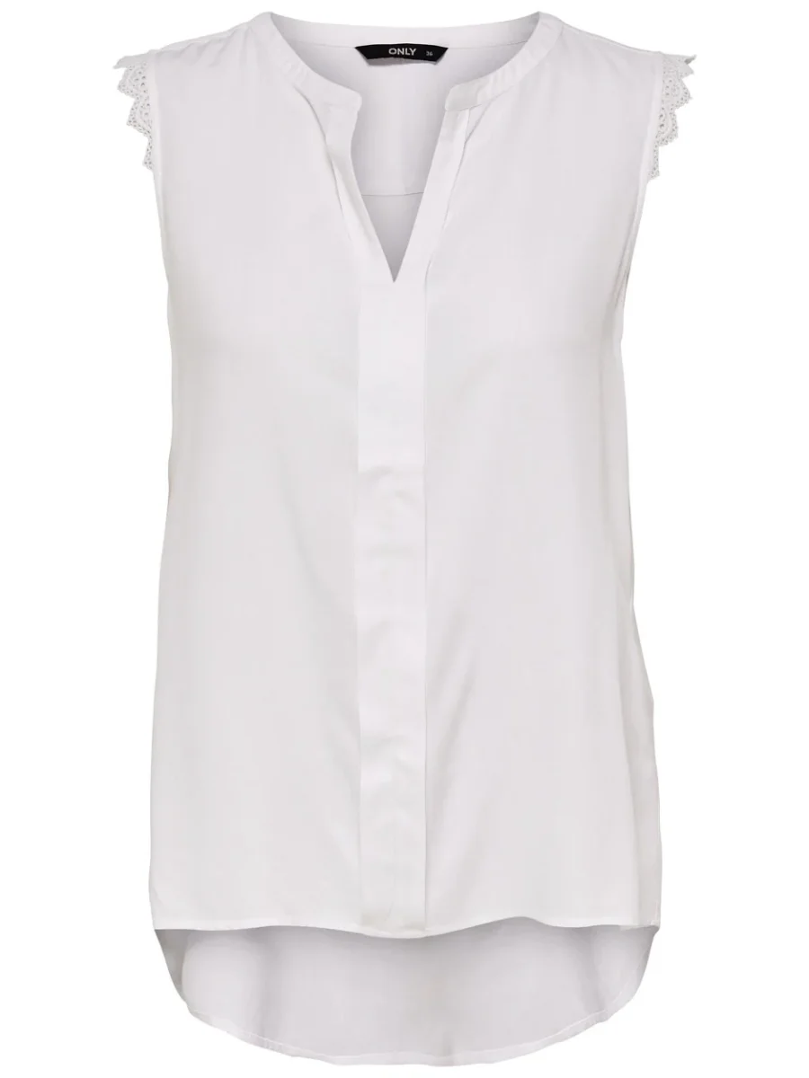 Onlkimmi S/l Top Wvn Noos - Wit