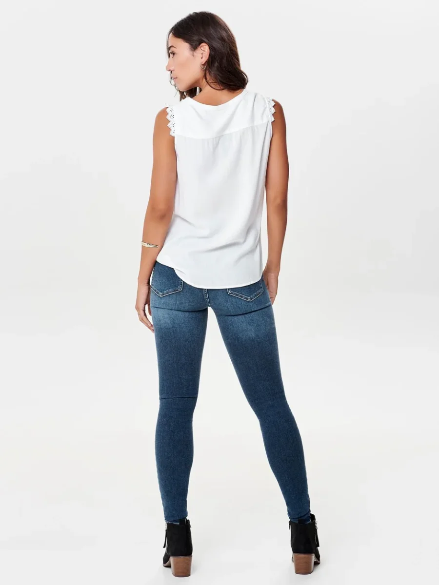 Onlkimmi S/l Top Wvn Noos - Wit - Afbeelding 5