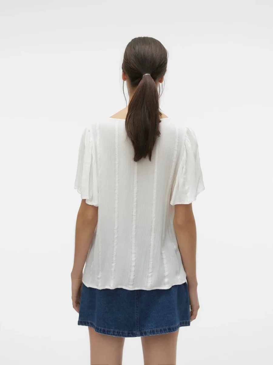 Vmkanva Ss Top Wvn Ga - Wit - Afbeelding 4