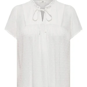 Jdylima Life S/s Top Wvn Noos - Off-white