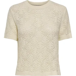 Jdykofi Bayo S/s O-neck Pullover Kn - Ecru
