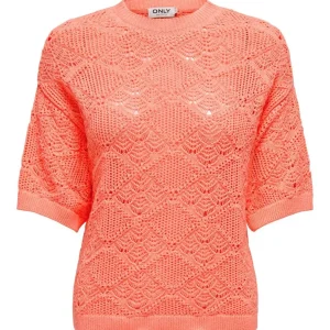 Onllydia Life Ss Structure O-neck K - Oranje