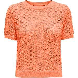 Onlsaga Life Ss O-neck Cc Knt - Oranje