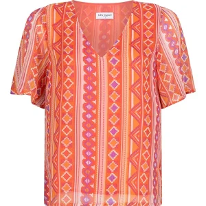 Blouse Leyla - Oranje Dessin