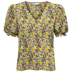 Onlnova Life Vis S/s Blair Top Aop - Geel Dessin