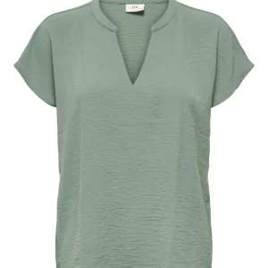 Jdylion Life S/s Top Wvn Noos - Olijf