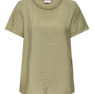 Jdytroya Life S/s O-neck Top Wvn Dia - Army