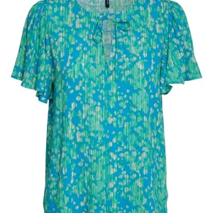 Vmanna Fiona Ss Top Wvn Ga - Groen Dessin