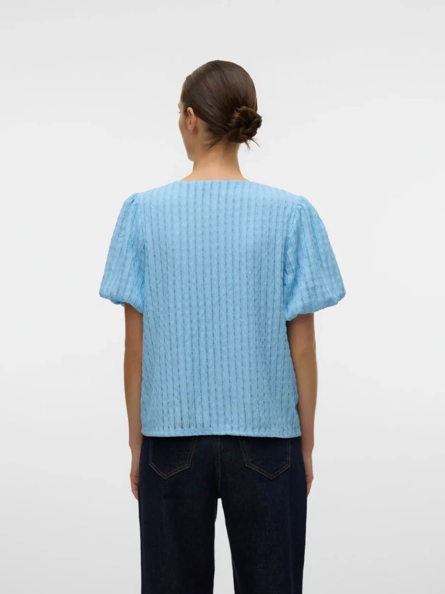 Vmnomi Ss Top Jrs Ga - Lichtblauw - Afbeelding 4