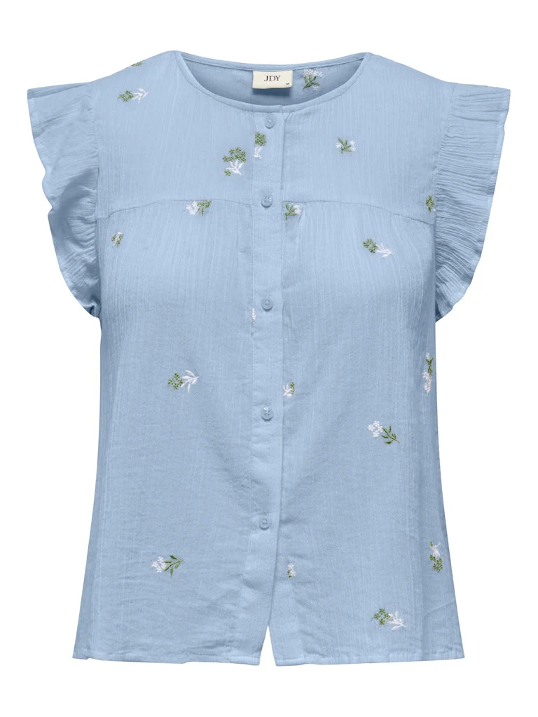 Jdyalba Sl Frill Shirt - Lichtblauw