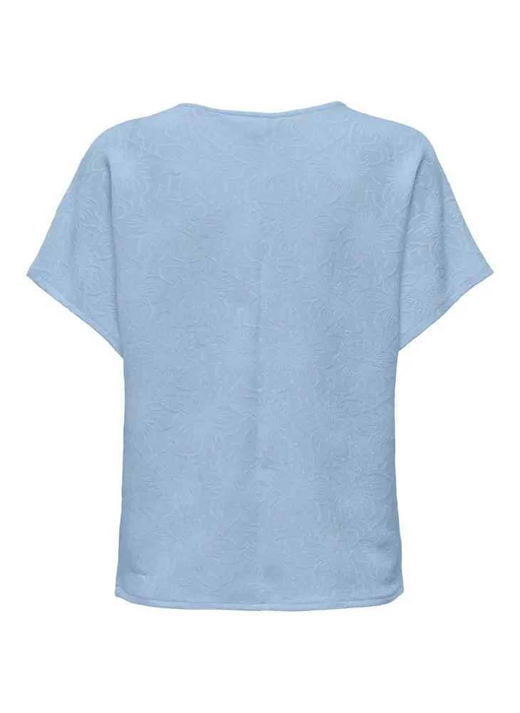 Onlvelma S/s Loose O-neck Top Jrs - Lichtblauw - Afbeelding 3