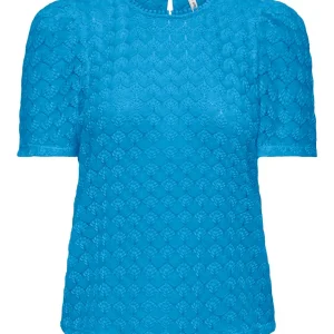 Onllea S/s Ruffles Top Jrs - Aqua