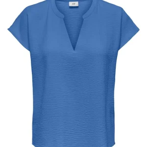 Jdylion S/s Top Wvn Noos - Kobalt