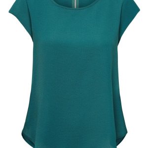 Onlvic S/s Solid Top Noos Ptm - Petrol Blauw
