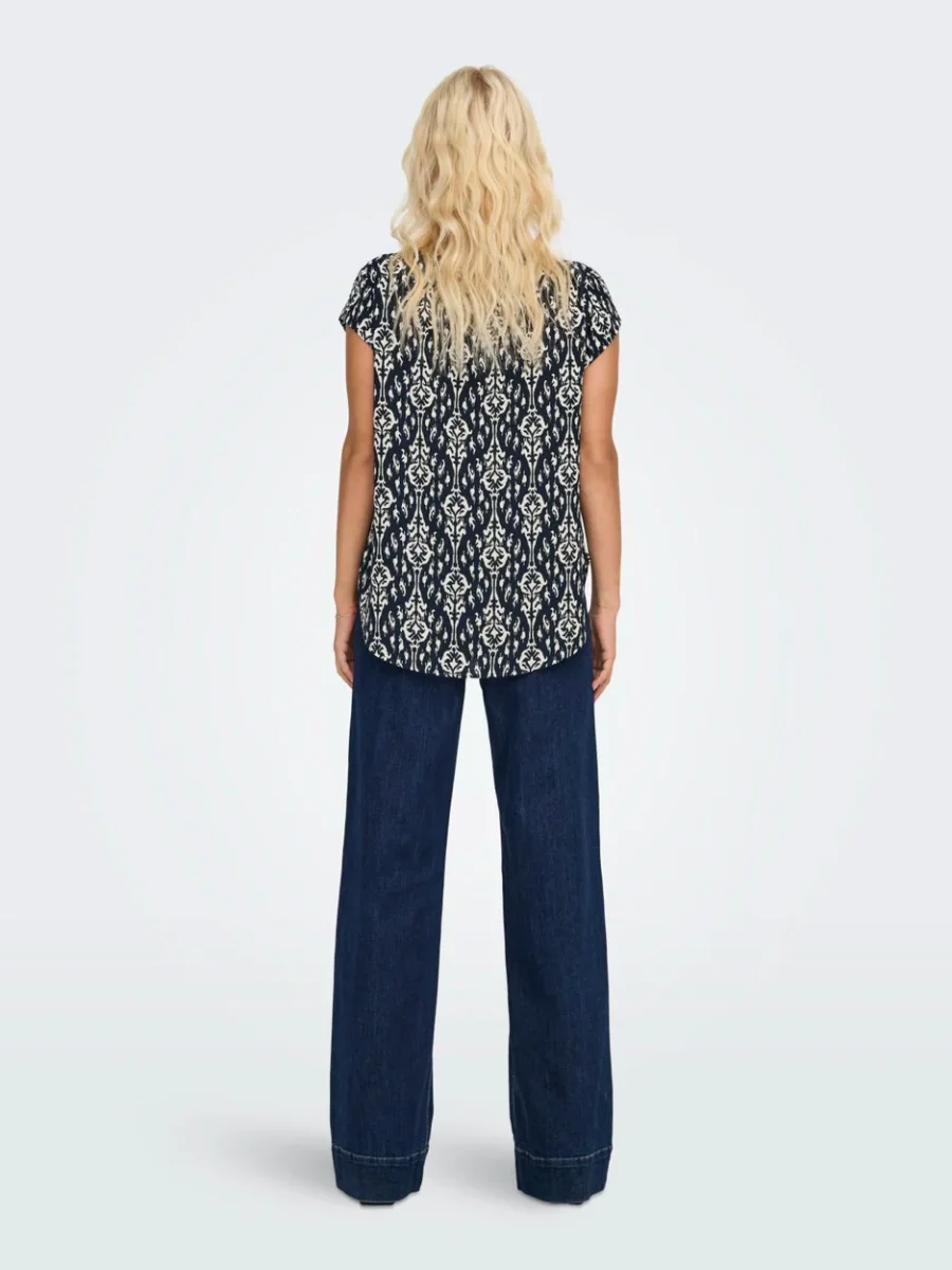 Onlvic S/s Aop Top Noos Ptm - Blauw Dessin - Afbeelding 5