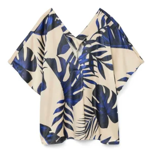 Vmvina Wide Top Wvn Ga Lcs - Blauw Dessin