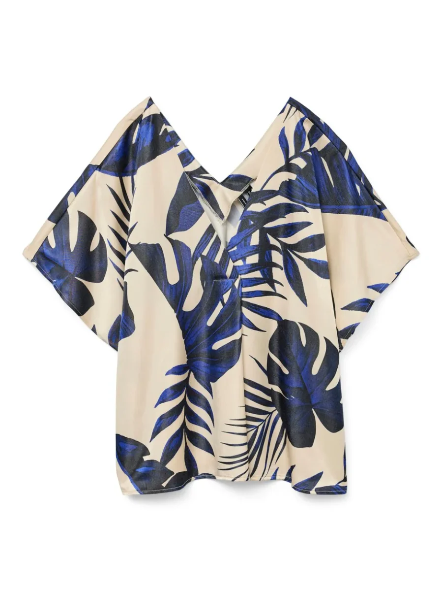 Vmvina Wide Top Wvn Ga Lcs - Blauw Dessin - Afbeelding 2