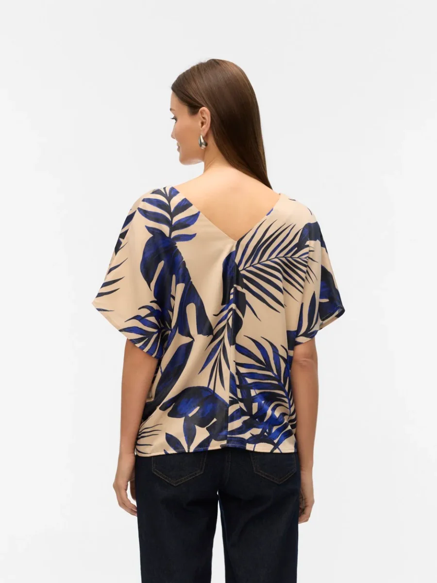 Vmvina Wide Top Wvn Ga Lcs - Blauw Dessin - Afbeelding 4