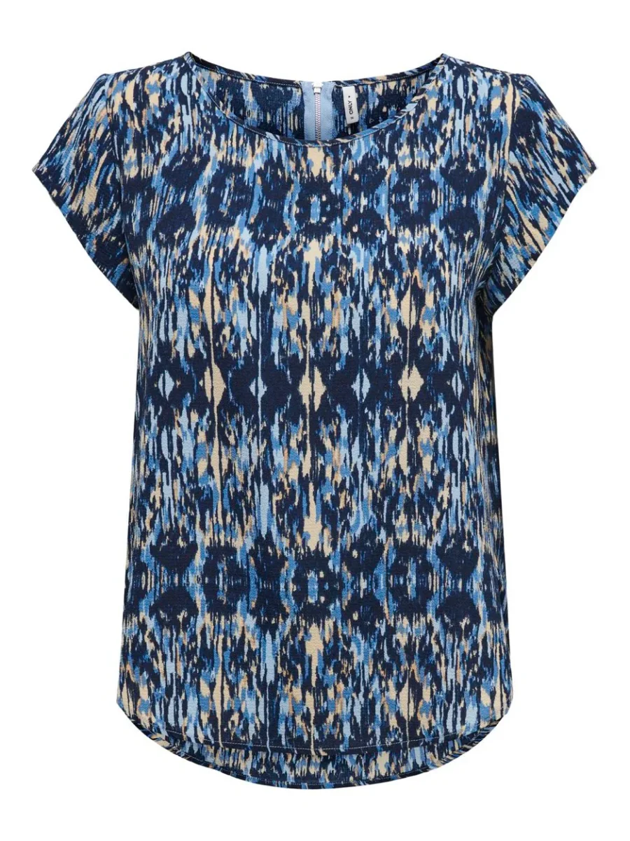 Onlvic S/s Aop Top Noos Ptm - Blauw Dessin - Afbeelding 2