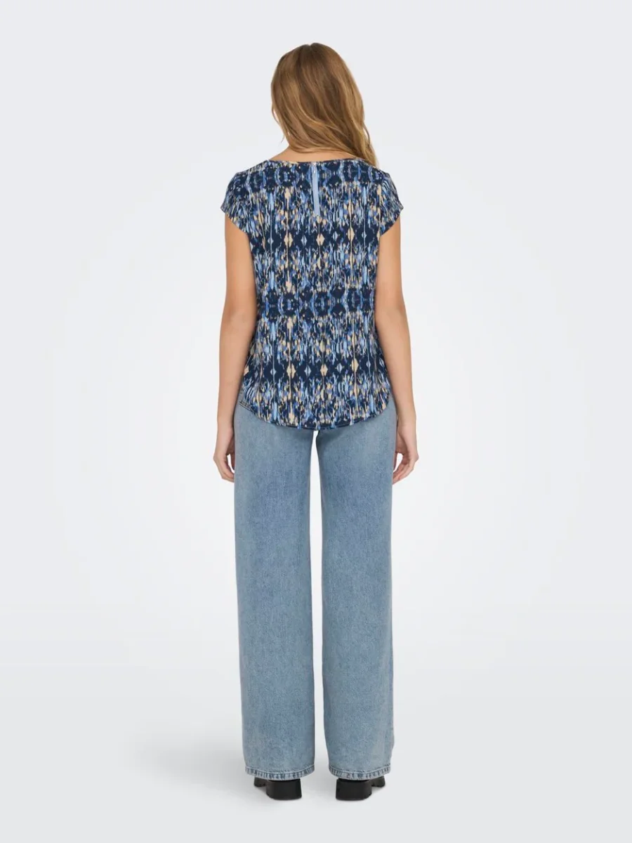 Onlvic S/s Aop Top Noos Ptm - Blauw Dessin - Afbeelding 5