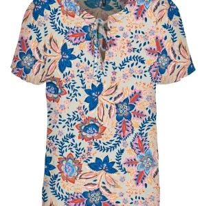 Vmmenny String Ss Top Wvn Ga - Blauw Dessin