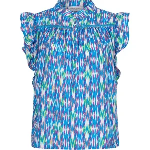Blouse Tiana - Blauw Dessin