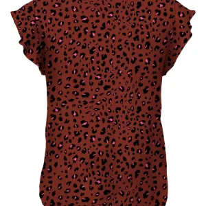 Onlzoey Capsleeve V-neck Top Cs Pt - Rood Dessin