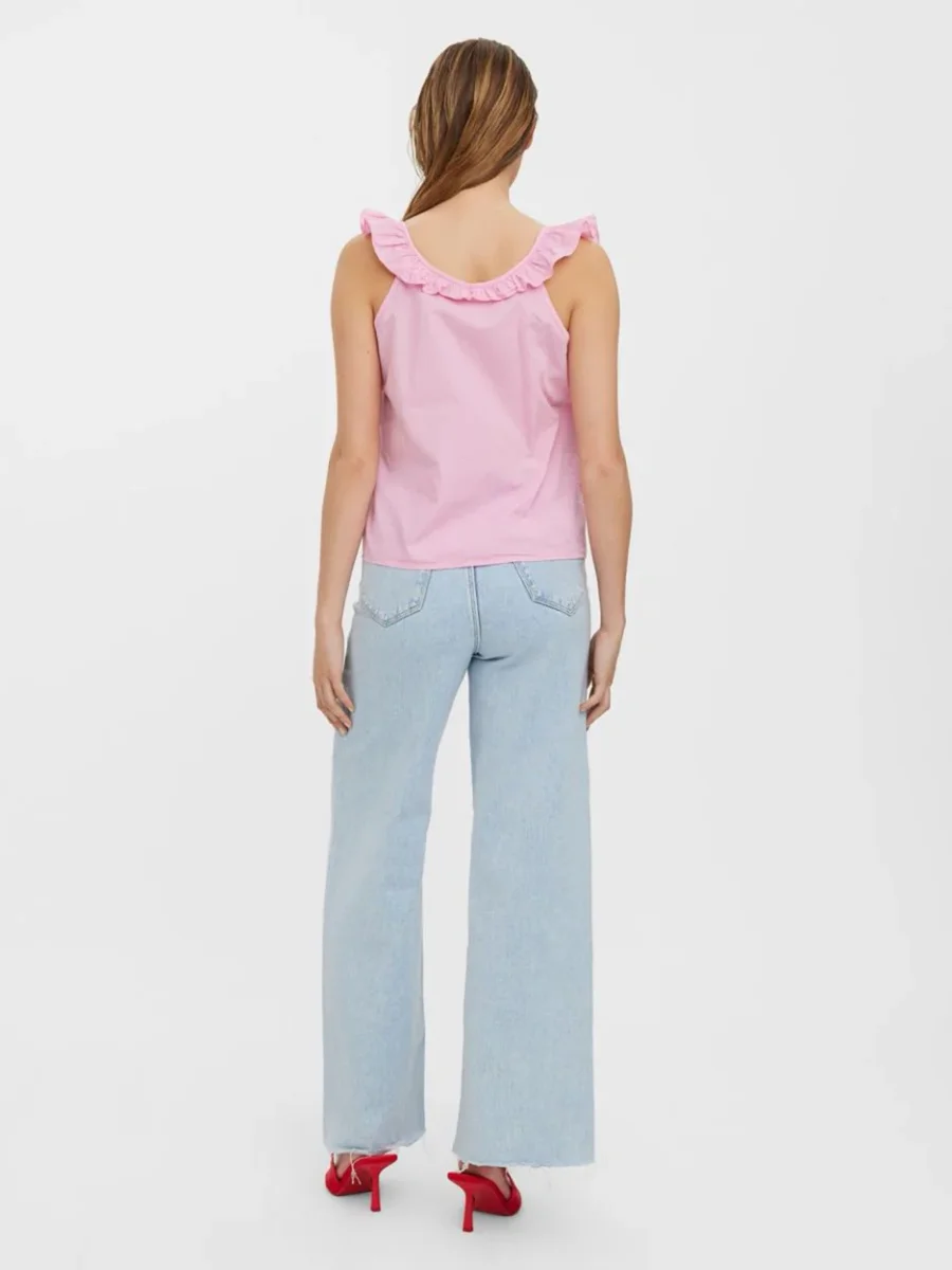 Vmkelly C Strap Top Wvn Vip - Roze - Afbeelding 4